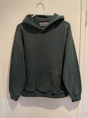 Abercrombie & Fitch Essential Popover Hoodie Green XS Relaxed Oversized